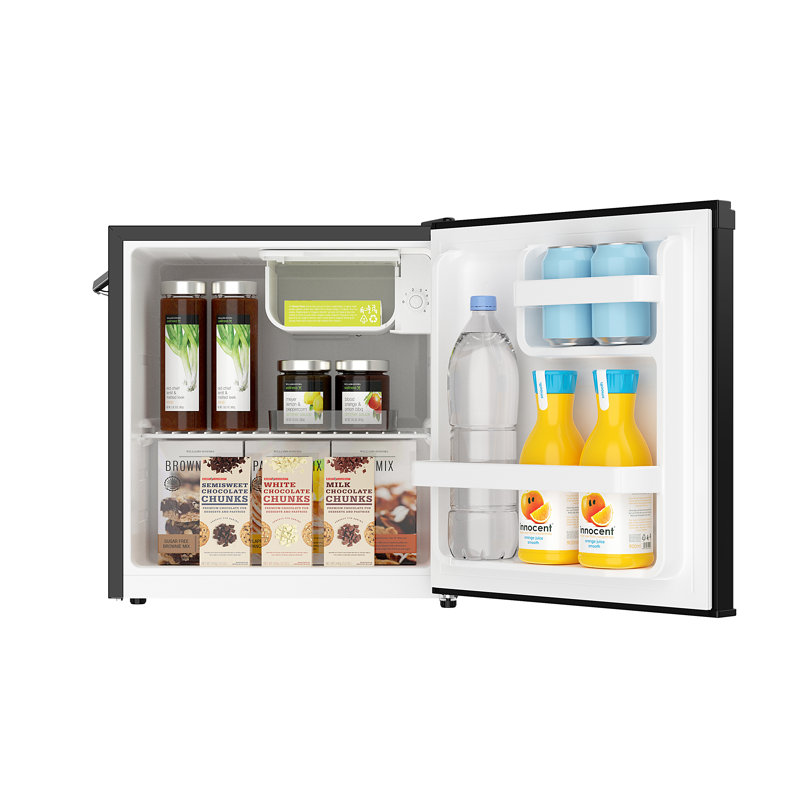 Frigidaire 1.6 Cu. Ft. Retro Compact Fridge with Chiller, Countertop Fridge with Built-In Bottle Opener, Black