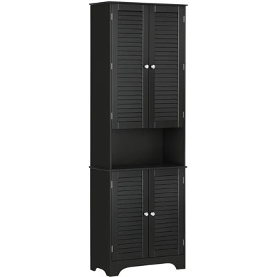 Black Freestanding Cabinet With 2 Cabinets
