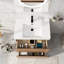 Meuble-lavabo autoportant 29 1/2 po noyer Brownebony - armoire en bois d'ingénierie avec lavabo en résine de qualité supérieure et tiroirs à fermeture douce-1270829026-1270829027