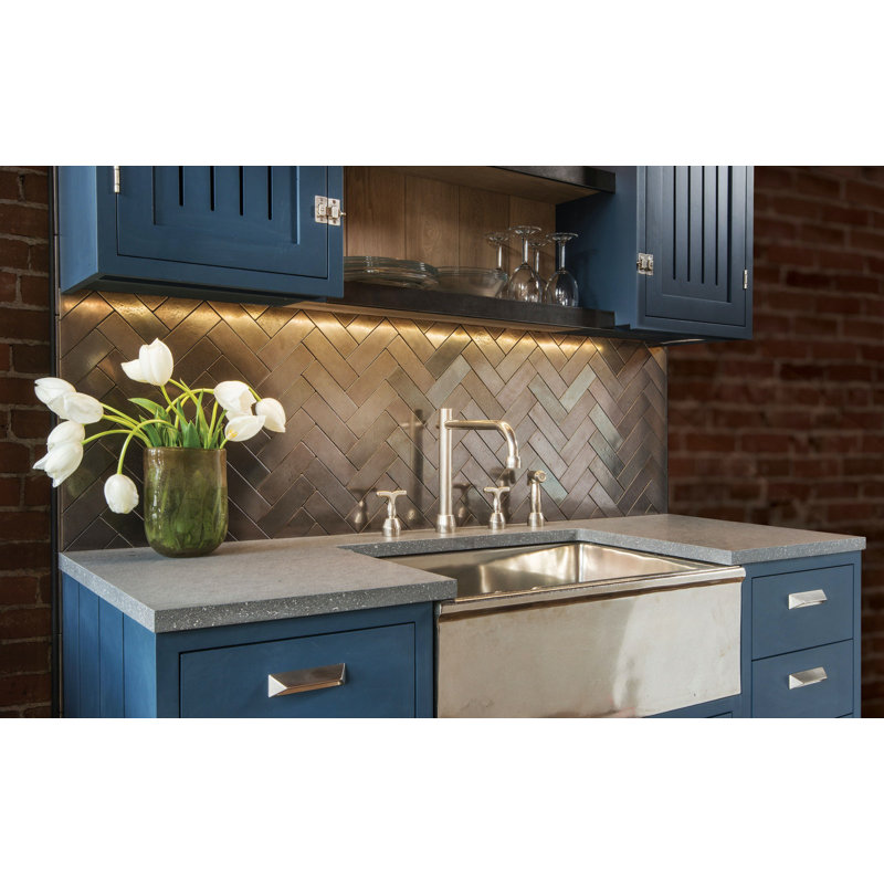 Cabinet Latch, White Bronze Light