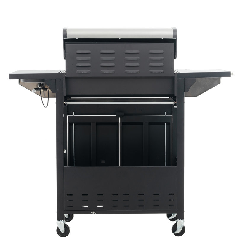 Barbecue en acier inoxydable à 4 brûleurs avec brûleur latéral, 46 500 - Améliorez votre temps de cuisson en plein air