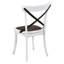 Ensemble de 2 chaises d'appoint de salle à manger de style rustique moderne avec dossier en X pour des sièges élégants et durables