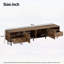 Console Mid-Century avec 2 tiroirs
