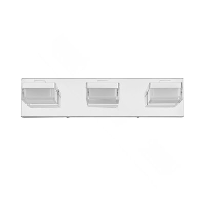 Applique murale moderne à 3 lumières pour salle de bain et miroir à DEL moderne en chrome, écoénergétique, facile à installer