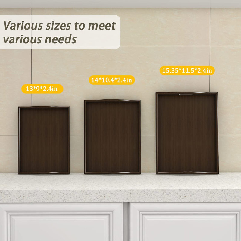 Bamboo Tray - Set of 3