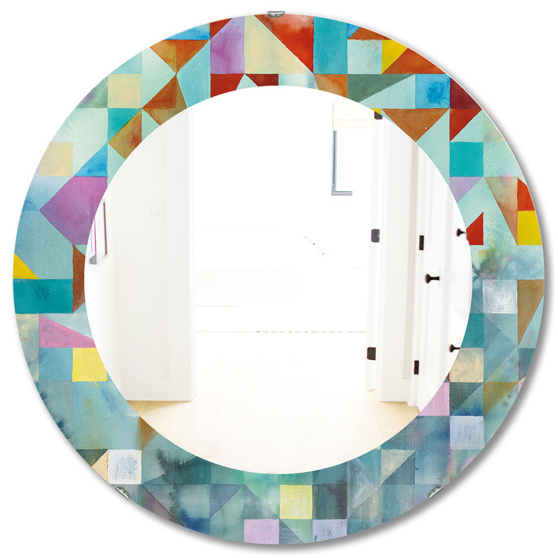Modern Patchwork - Modern Mirror, 31.5" H x 31.5" W