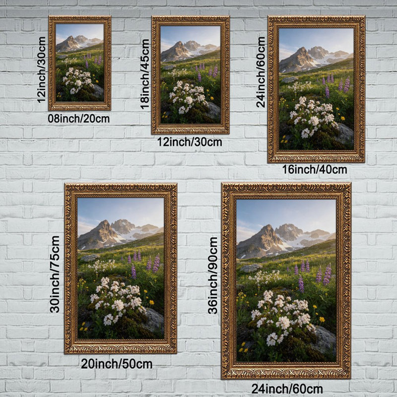 Mountain WildflowersOrnate - cadre mural décoratif doré, L 20 po x l 30 po