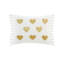 Ensemble d'édredon en peluche à imprimé métallique 3 pièces simple / simple TG avec coussin blanc / doré