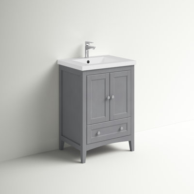 Modena 24'' Single Bathroom Vanity with Ceramic Top