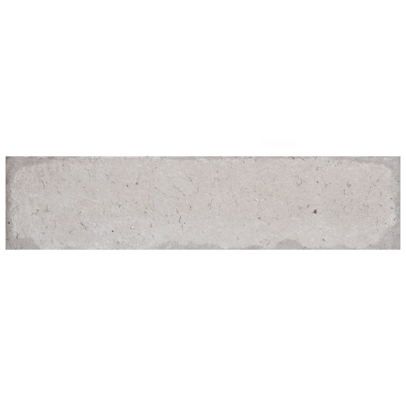 Brickyard 3 In. X 12 In. Porcelain Rustic Wall & Floor Tile, White
