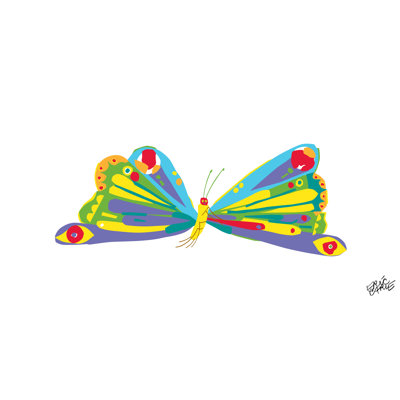 Rainbow Butterfly - Painting on Canvas