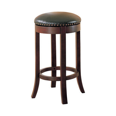 Ensemble de 2 tabourets pivotants en simili cuir brun Adonys