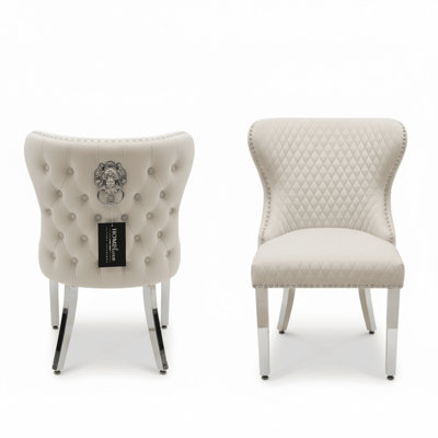 Tufted Upholstered Velvet Full Back Dining Chair