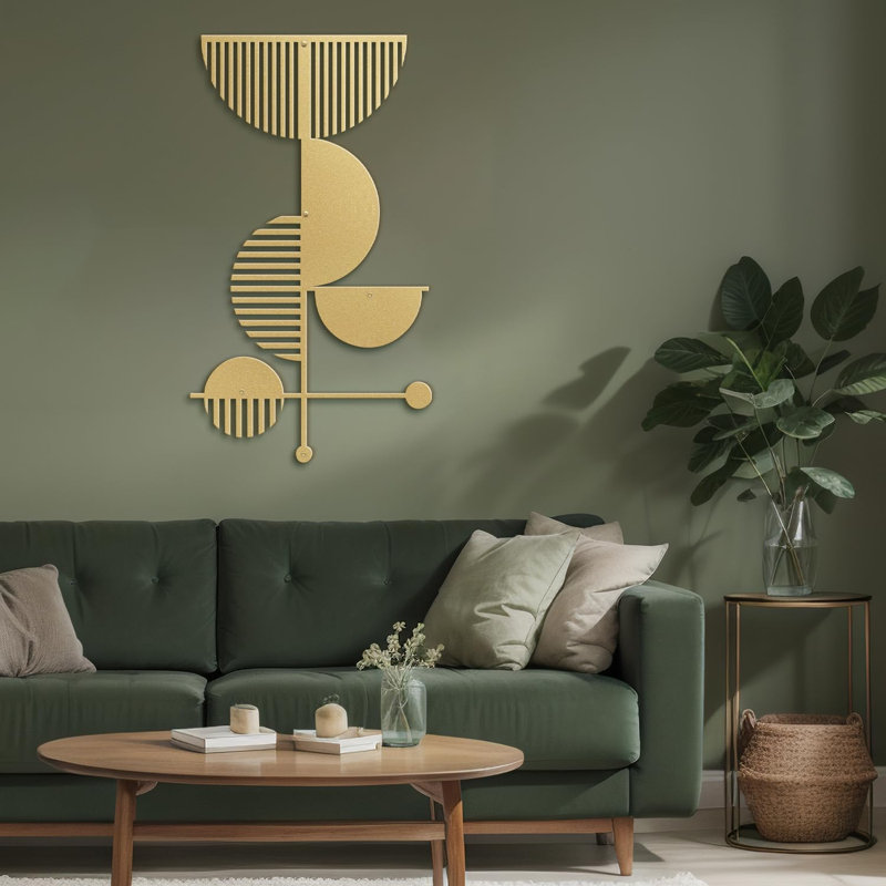 Wall Decor Metal, Gold, 24" H x 12" W x 0.05" D