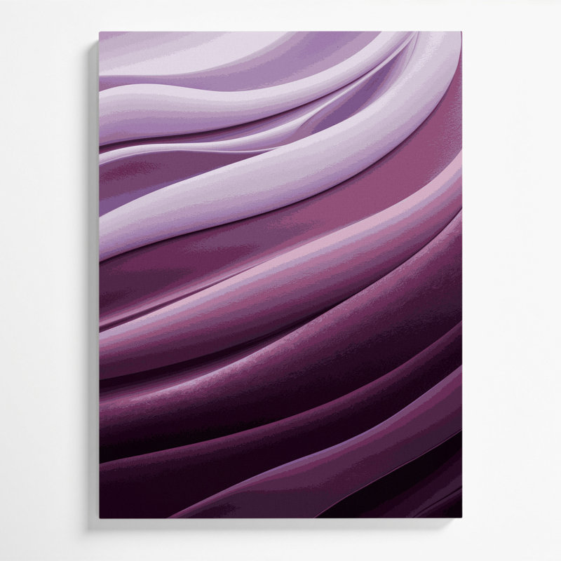 Art abstrait sur toile abstrait mauve 99, H 18 po x l 12 po