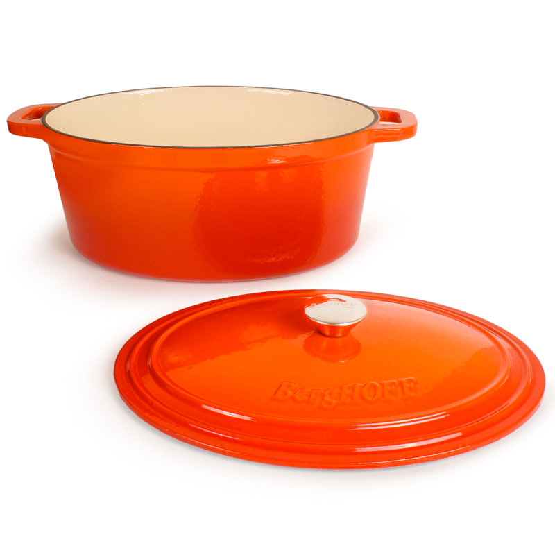 BergHOFF Neo 5-Piece Orange Cast Iron Cookware Set