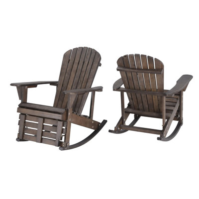Chaise Adirondack berçante en bois massif Apsana