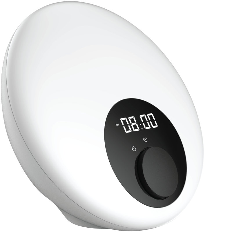 Digital Electric Tabletop Clock with Alarm in White
