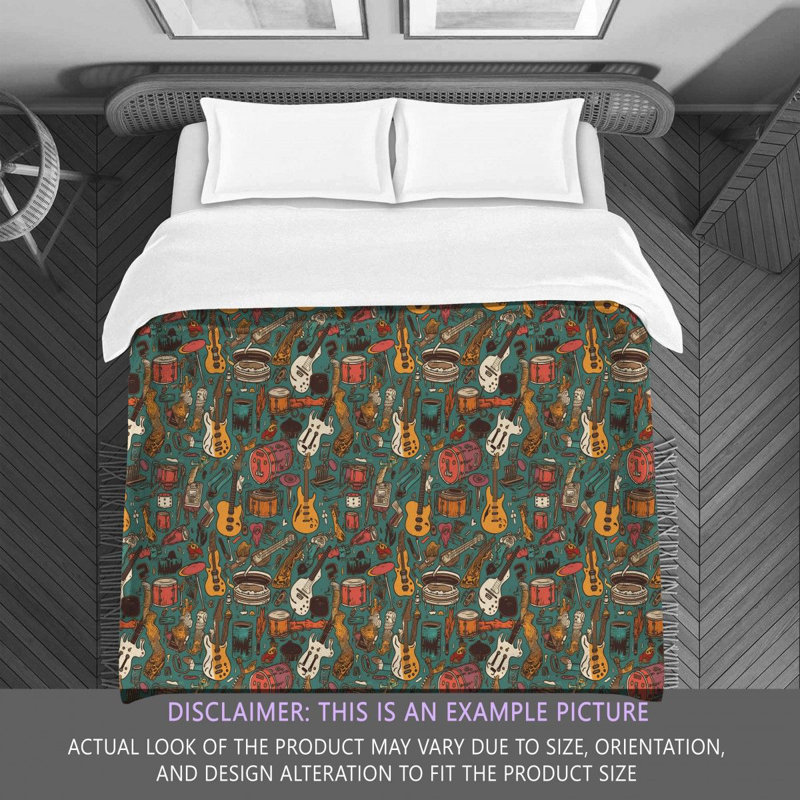 Rock N Roll Polyester Comforter, Queen Comforter