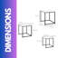 Anashe 3PC Square Nesting Tables Marble Effect