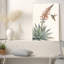 Tableau sur toile aquarelle représentant une plante d'agave et un colibri-1502965685