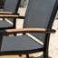 Chaise de salle à manger d'extérieur empilable en aluminium thermolaqué Briceton
