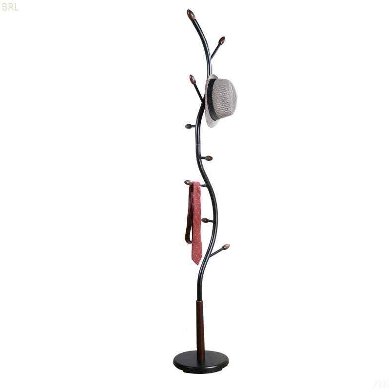 Arles Metal Standing Coat Rack, Black