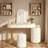 Luxury Makeup Vanity Desk With 3-color Led Mirror, Adjustable Length, 6 Drawers And Stool