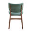 Ensemble de deux chaises d'appoint à dossier ouvert en tissu vert et brun-886071252