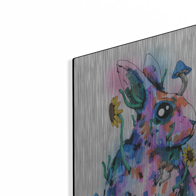 «Bunny» par Ric Stultz, art mural en métal, 16 po x 24 po, H 24 po x l 16 po