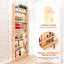 Bibliothèque à 6 niveaux derrière la porte, étagère de rangement étroite autoportante de 4 po de profondeur pour le salon et la chambre à coucher-2012586722-2030102000