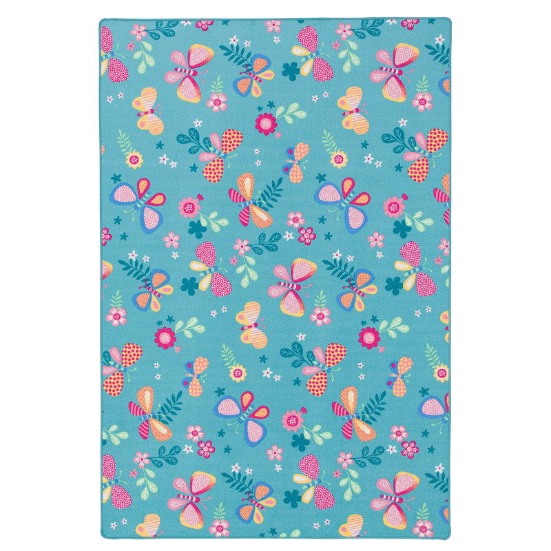 Fretwell Tufted Turquoise Rug, Rectangle 160 x 200cm