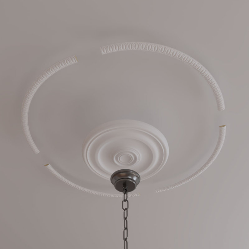 Ensemble d'anneaux de plafond Middlesborough, H 33,5 po x l 33,5 po x P 1 po, Simple (1/4 d'un cercle complet)