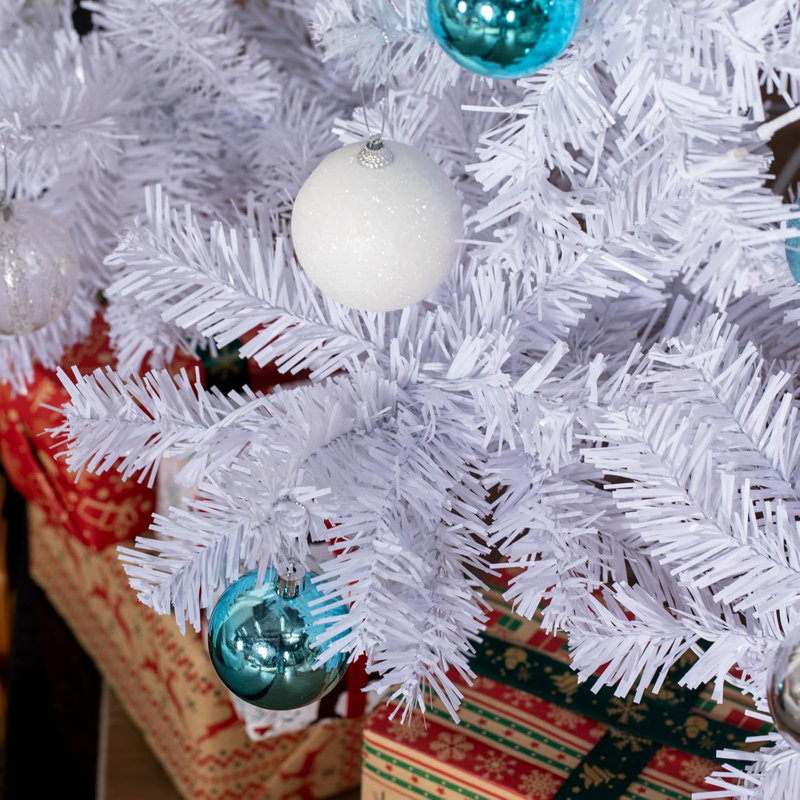 Arbre de Noël blanc illuminé, 4'
