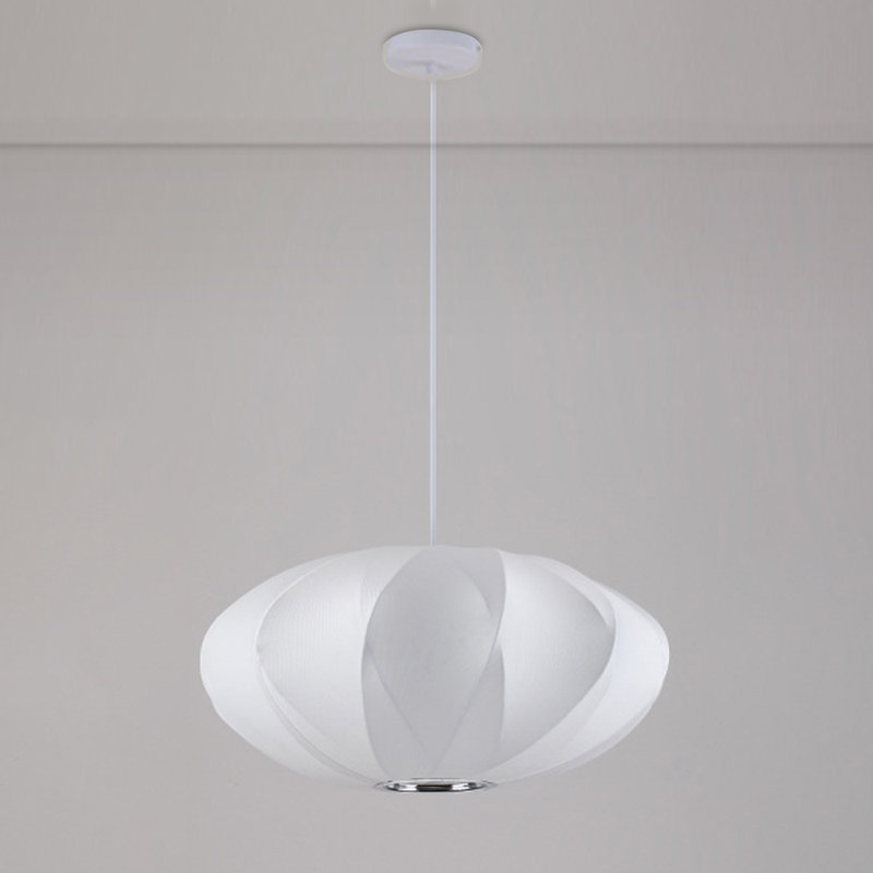 Luminaire suspendu 1 lumière blanc pour le salon, la salle à manger et la chambre à coucher