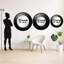 Shama en vinyle noir et or Shama - miroir décoratif de disques vinyles, miroir mural rond moderne, impression d'art en métal-538276927