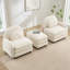 Canapé-causeuse, dossier incurvé et accoudoirs avec coussins lombaires incurvés, canapé modulaire 2 places avec repose-pieds mobile et coussin de soutien à deux couches-164008750-164008744