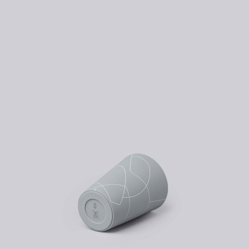 Procelain Table Vase, Ash Grey