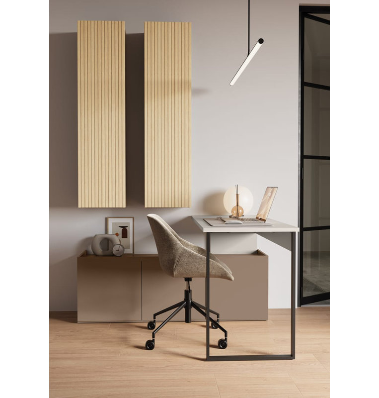 Aset L-Shaped Metal Base Writing Desk