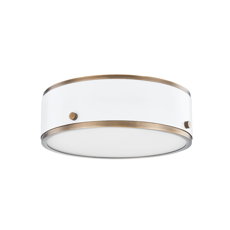 Eli 1 Light Flush Mount, 3.5" H x 11.75" W x 11.75" D, White