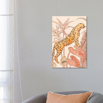 Blush Cheetah II by Annie Warren - Wrapped Canvas Print