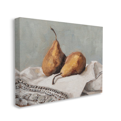 «Traditional Pears Still Life», art mural sur toile par Marian Parsons
