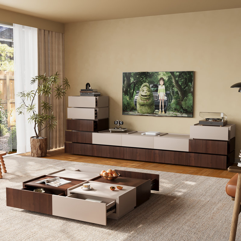 Table basse Heckman, Brun / Beige