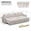 Canapé-lit modulaire en velours chenille 4 places-101955803