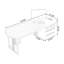 Bureau rectangulaire en bois massif noyer-925979719