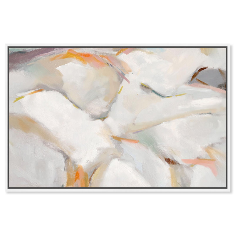 Reproduction d'art sur toile Alabaster Interlude IV Boho par Art Remedy, H 24 po x l 36 po, Cadre blanc