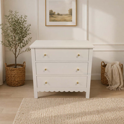 3 Drawer Nightstand,Modern Chest for Bedroom and Living Room Storage