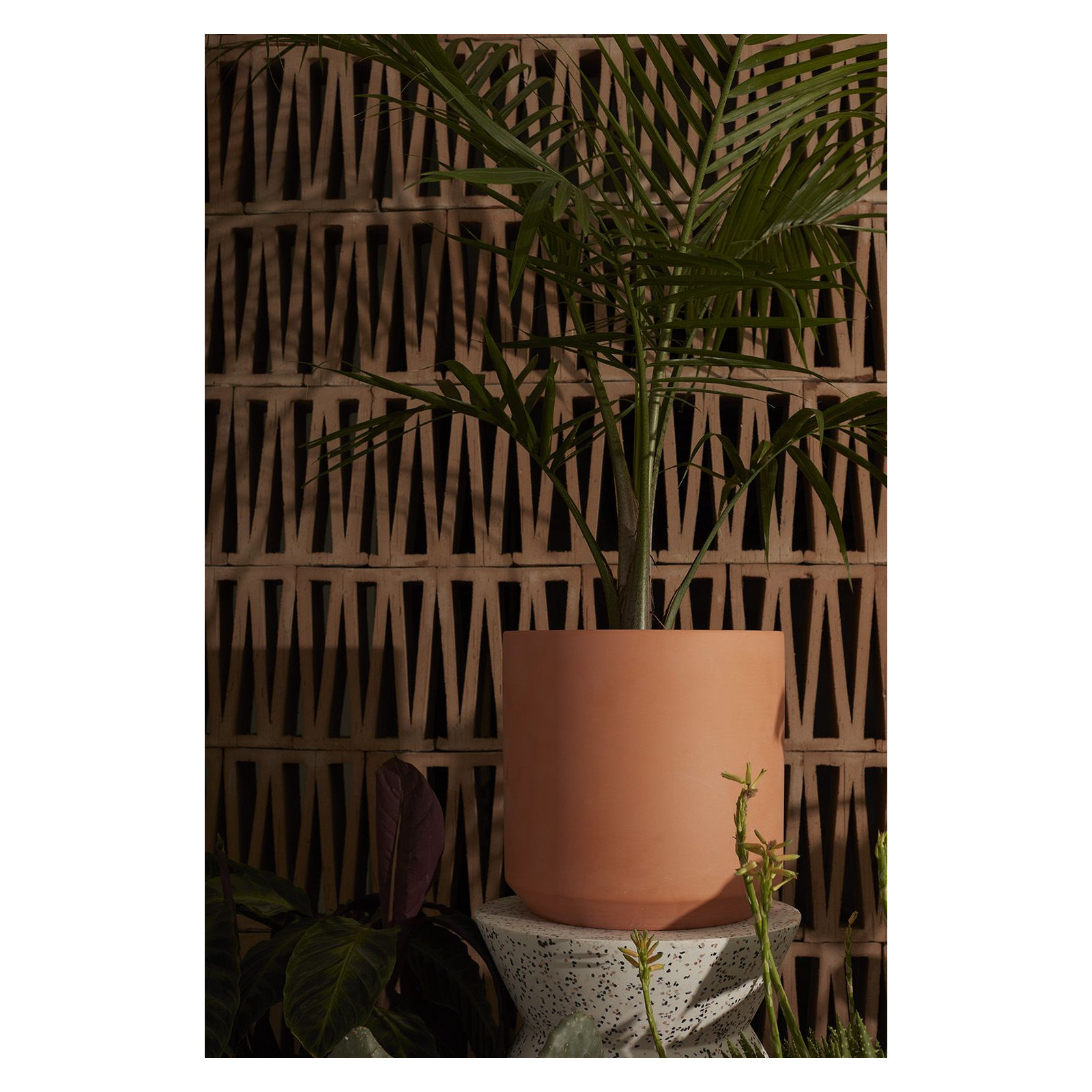 Parsons Handmade Ceramic Pot Planter, 11.75" H x 12" W x 12" D, Terracotta