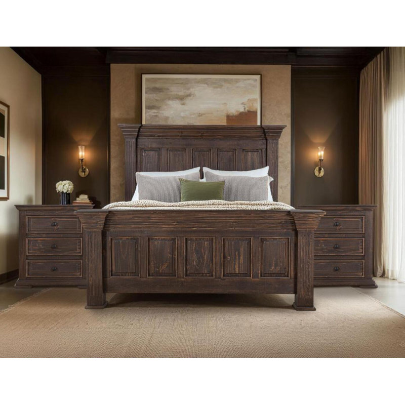 Ensemble de chambre à coucher 3 pièces Terra Brown, Grand