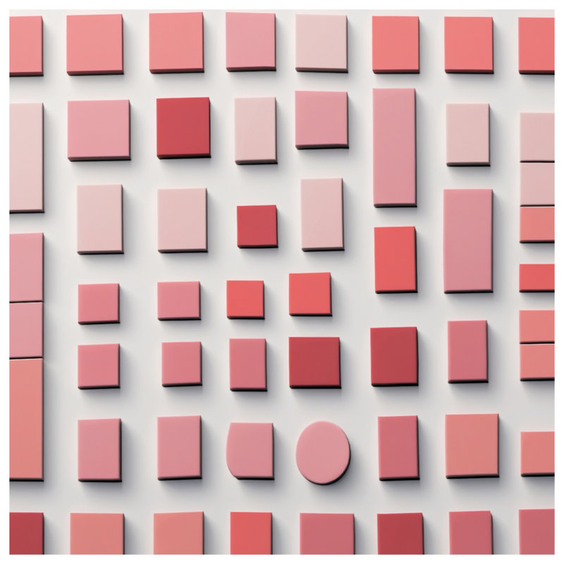 Tapis de bain à formes géométriques roses, 34in W x 21in L